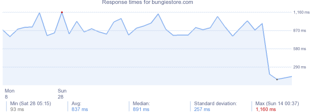 load time for bungiestore.com